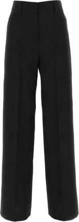 Burberry Wide Broeken - Dames - Wijde Broeken - Zwart - 2XS - Broeken