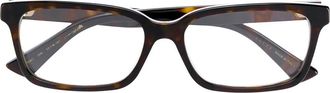 Gucci square frame glasses - women - Acetate - 55 - Brown