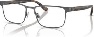 Polo Ralph Lauren 56mm Rectangle optical glasses in Grey/Tortoise at Nordstrom