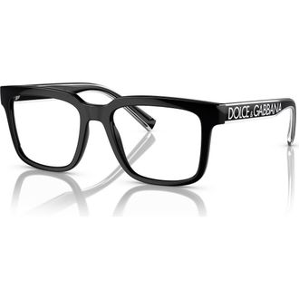 Dolce & Gabbana 52mm Square optical glasses in Black at Nordstrom
