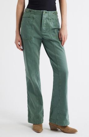 Free People High Waist Bootcut Jeans in Forest Run at Nordstrom, Size 12