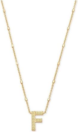 Kendra Scott Letter F Pendant Necklace Gold Metal