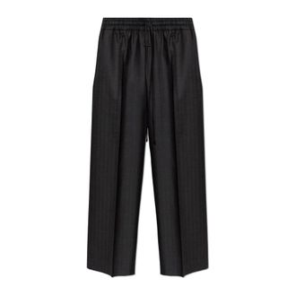 Fear of God Suit Trousers, male, Gray, Size: S Wide Leg Drawstring Pants