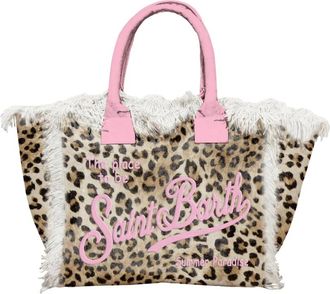 MC2 Saint Barth Tote Bags, female, Multicolor, Size: ONE SIZE Sand Leopard 0021 Tote Bag