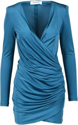Nineminutes Elegante Damesjurk Polyester Mix - Dames - Korte kleedjes - Blauw - XS - Polyester - Kleedjes