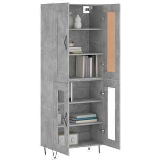 Berkfield Home Highboard Concrete Grey 69.5x34x180 cm Engineered Wood