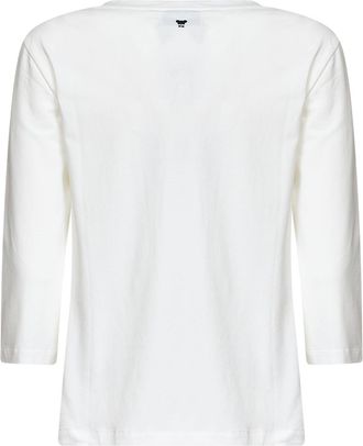 Max Mara Womens T-Shirt Wkdmultia White Cotton Knitwear Sweater