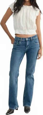 Free People Monte Low Rise Slim Bootcut Jeans In Medium Wash