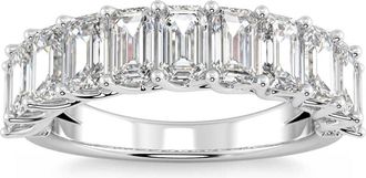 Pompeii3 3.60Ct Emerald Diamond U-Prong Wedding Anniversary Ring 14k Gold Lab Grown