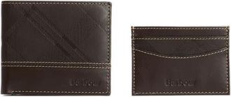 Barbour Tyneside Leather Wallet & Card Holder Set in Brown at Nordstrom