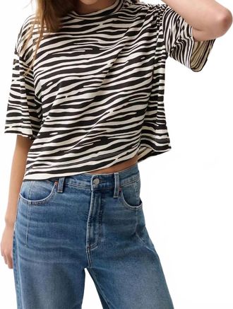 Pistola Denim Mae Cropped Tee In Zebra
