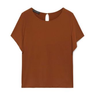 Elena Miro Dames, Blouses & Shirts, Bruin, Maat: M Jersey