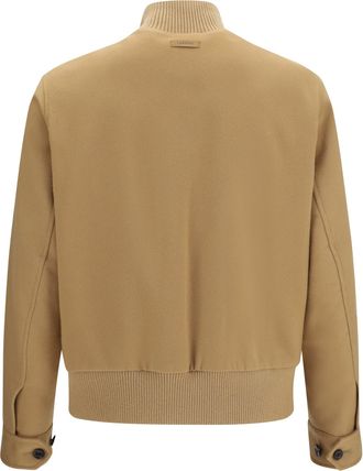 Lardini Mens Buttoned Jacket With Ribbed Trims 300