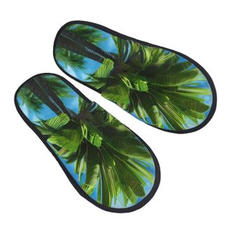 Generic DHGJHGN Summer Palm Tree Print Slippers For Women And Men,Warm Comfortable For Home And Travel