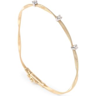 Marco Bicego Marrakech Diamond Station Bracelet in Yellow Gold at Nordstrom, Size Medium