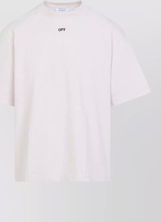 Off-white cotton logo print short sleeve t-shirt