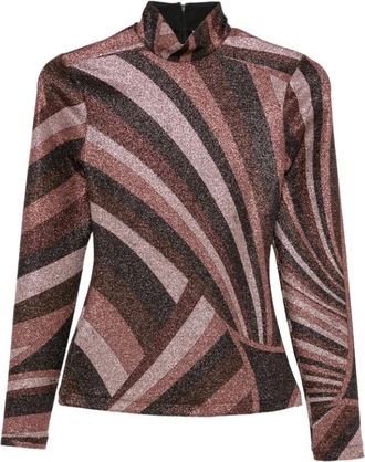 Pucci Iride Print Lurex Jersey Top - Tops - Mujer - Marr&oacute;n - S