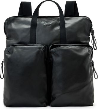 AllSaints Haven Force Leather Backpack in Black at Nordstrom