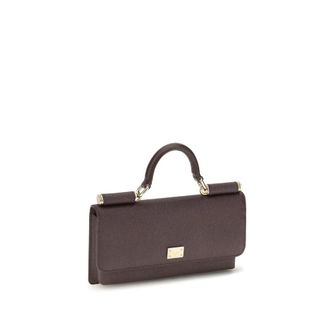 Dolce & Gabbana Womens Brown Calf Leather Bos Taurus Shoulder Bag