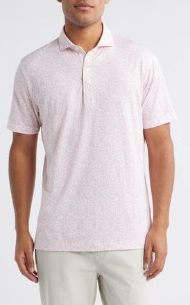 Johnnie-O Boggings Mushroom Print PREP-FORMANCE Golf Polo in Lobster at Nordstrom Rack, Size Xx-Large