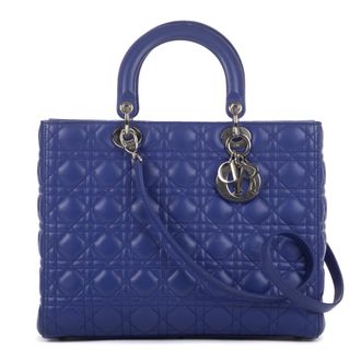 Dior Pre-owned Womens Large Lady Zip GM Handbag - Purple - One Size