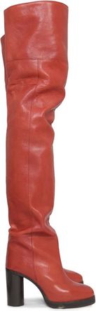 Isabel Marant Schoenen, Dames, Bruin, 38 EU, Leer, Lurna Overknee Laarzen