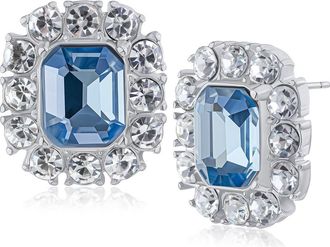 Jardin Crystal Halo Stud Earrings in Blue/Silver at Nordstrom Rack