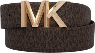 Michael Kors Cintura in Pelle Monogram Reversibile - - Accessories - Donna - Marrone - S