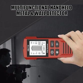 OEM Detector De Metales Con Puntero - Buscador De Vigas - B&uacute;squeda En Paredes - Pantalla Lcd - 17,4 Cm - Rojo
