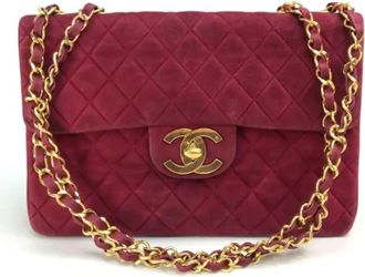 Chanel Pre-owned Leather chanel-bags - Dames - Vintage Schoudertas - Rood - ONE Size - Vintage