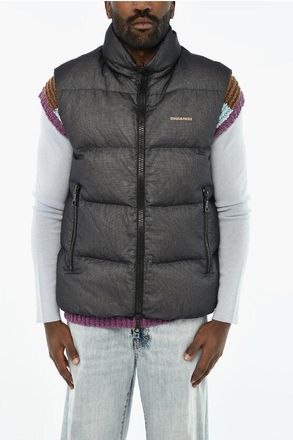 Dsquared2 Rip Stop Check Sleeveless Down Jacket size 54