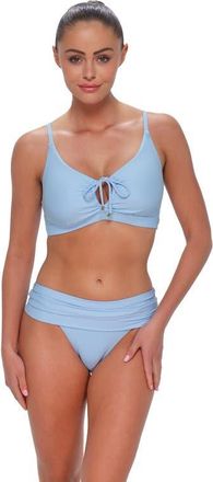 Sunsets Kauai Keyhole Bikini Swimsuit Top - D Cup in Blue Whisper at Nordstrom, Size 40