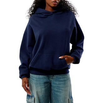 PacSun Core Fleece Hoodie in Navy at Nordstrom, Size Xx-Small