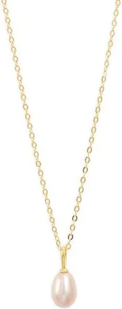 Nordstrom Demi Fine Freshwater Pearl Pendant Necklace in Blush- 14K Gold Plated at Nordstrom