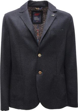 Bob Stretch Wollen Blend Jas Marineblauw - Heren - Blazers - Blauw - S - Wol - Jassen