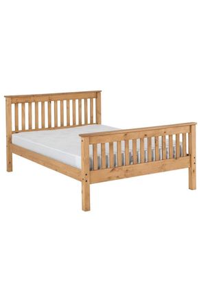 Seconique Monaco 46 Double Bed High Foot End in Natural