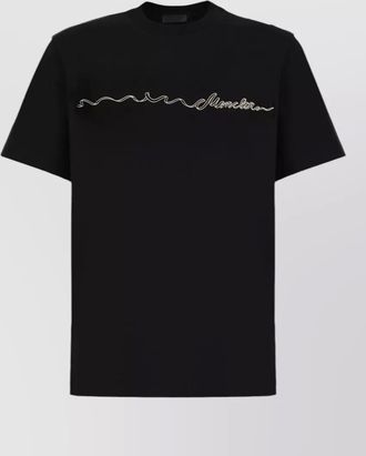 Moncler logo cotton crew neck short sleeve t-shirt