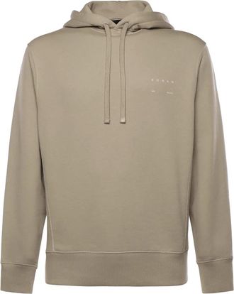 Hogan Katoenen Hooded Sweatshirt - Heren - Hoodies - Beige - S - Katoen - Hoodies & sweatvesten