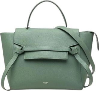 Celine Pre-owned Belt Bag Satchel - Dames - Vintage Heuptassen - Groen - ONE Size - Leer - Vintage