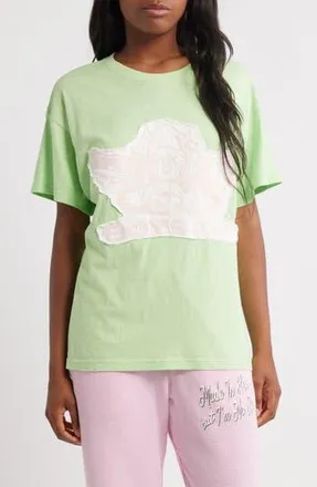 Boys Lie Green Stitch Me Up Boyfriend Cotton Graphic T-Shirt at Nordstrom Rack, Size Small/medium