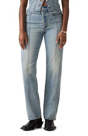 Levi's Ribcage Seamed Straight Leg Jeans in What Now Psk at Nordstrom, Size 30 X 32