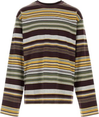 Dries Van Noten Dark Brown Stripes T-Shirt