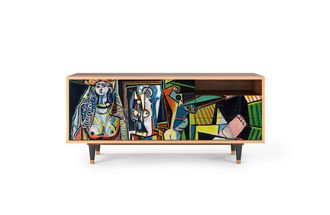 StoryZ Mueble de TV multicolores 2 cajones y 2 puertas L 125 cm