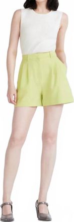 Derek Lam Talulah High Waist Shorts In Celery