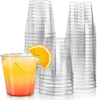 OEM Vaso De Pl&aacute;stico R&iacute;gido - 200 Ml - Para C&oacute;cteles Whisky Aperitivos Jugos - 60 Unidades