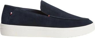 Tommy Hilfiger Schoenen, Heren, Blauw, 42 EU, Leer, Suede Loafer