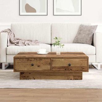 vidaXL Tavolino da salotto Legno vecchio 90 x 90 x 28 cm - Vidaxl