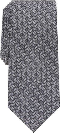 Alfani Mens Coen Geo Slim Tie - Gray