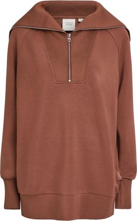 Varley Xina Half-zip Stretch-jersey Sweatshirt - Maroon - Xxs (UK4 / Xxs)