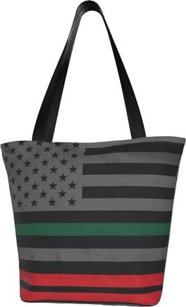 AOOEDM American Mexico Flag Reusable Grocery Bag Shopping Bag Casual Shoulder Bag Handbag for Men Women ECO Market Bag Beach Bag Travel Totes